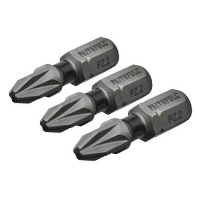 Faithfull Pozi Impact Screwdriver Bits Pz2 x 25mm (Pack of 3) product image