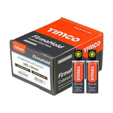 Firmahold Stainless Steel Brads 16g x 64mm, 2000 And 2 Fuel Cells product image
