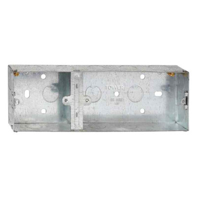 Deta Db170 35mm 2+1 Gang Flush Metal Back Box product image