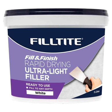 Filltite Fill & Finish Ready To Use Ultra Light Filler, White 5l product image