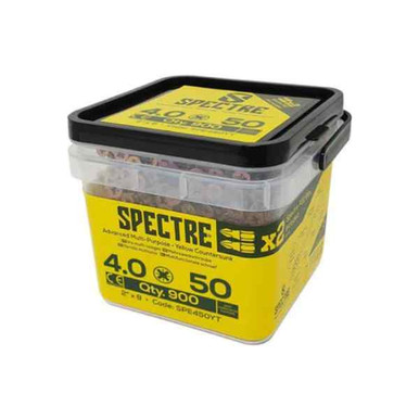 Forgefix Spectre Woodscrew, 4.0 x 50mm, Yellow product image