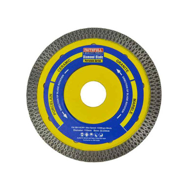 Faithfull Porcelain Diamond Blade, 115mm x 22.23mm product image