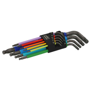 Bahco Metric Long Ball End Coloured Hex L-Key Set, 9 Piece product image