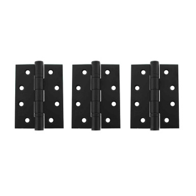 Atlantic Ball Bearing Hinges, 4" x 3" x 3mm, Black, Set of 3 product image