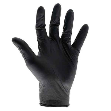 Scan Nitrile Black Disposable Gloves, Heavy Duty, Extra Large, 100 Pieces product image