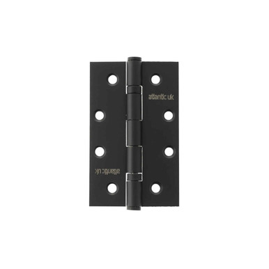 Atlantic Slim Knuckle Ball Bearing Hinges, 4" x 2.5" x 2.5mm, Matt Black product image
