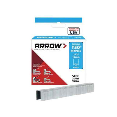 Arrow T50 Staples, 12mm, Box of 5000 product image