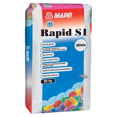 Mapei Rapid S1 Adhesive, White, 20kg product image