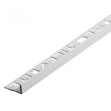 Tile Rite Fte472 Flat PVC Tile Edging, White, 2400 x 23.5 x 8.7mm product image