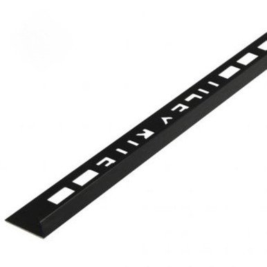 Tile Rite BLS218 L Shaped Trim, Black, 2400 x 23.5 x 10 mm product image