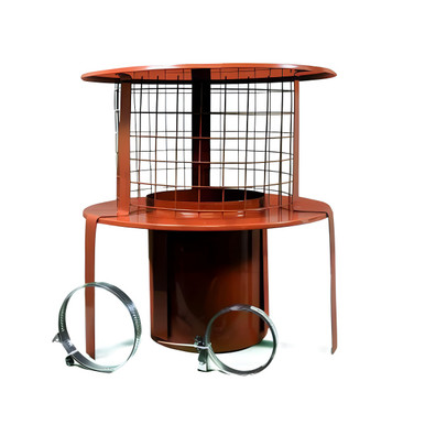 5" Twinflex Pot Hanger Cowl With Mesh Terracotta product image