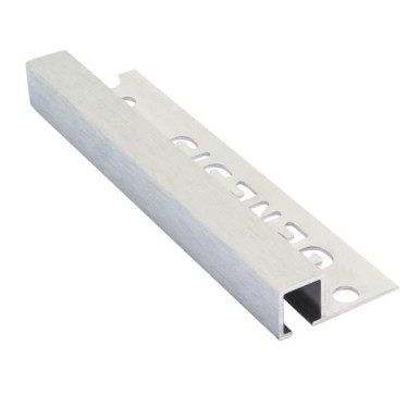 Genesis 10mm x 10mm Aluminium Square Edge, 2.5m, Brushed Silver product image