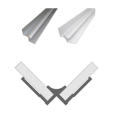 Abacus M1 Panel Internal Corner, 10mm, White Pvc product image