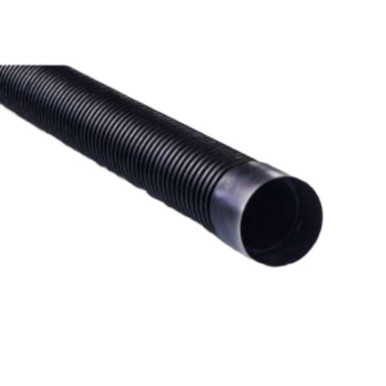 125mm x 3m Ridgiduct Black Electric Twinwall Duct Pipe With Coupler product image