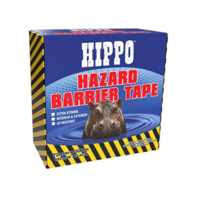Hippo Hazard Barrier Tape, 72mm x 500m, Red and White product image