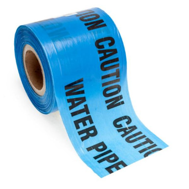 Underground Warning Tape "Caution Water Pipe Below", Blue, 150m x 365mm Wide product image