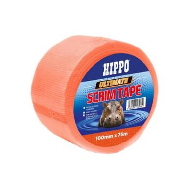 Hippo Ultimate Plaster Scrim Tape, 100mm x 90m, Orange product image