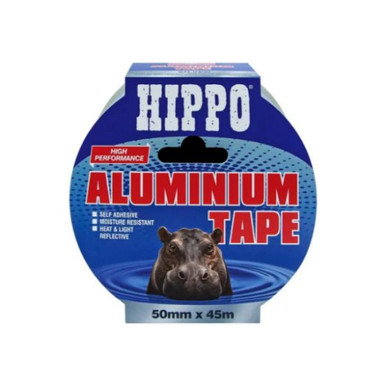 Hippo Aluminium Foil Tape, 50mm x 45m, Silver product image