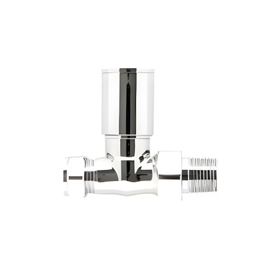 Pro Chrome Straight Towel Rail Valves, 15mm (Pair) product image