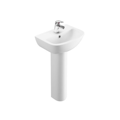 Lecico Geo Basin, 1 Tap Hole, 450mm, White product image