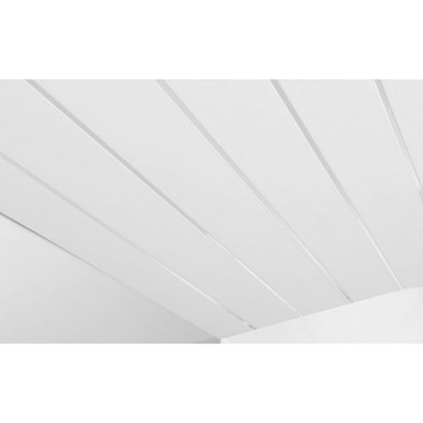 Pvc Panel, 2700mm x 250mm x 8mm, White Gloss Silver 2 Strip product image