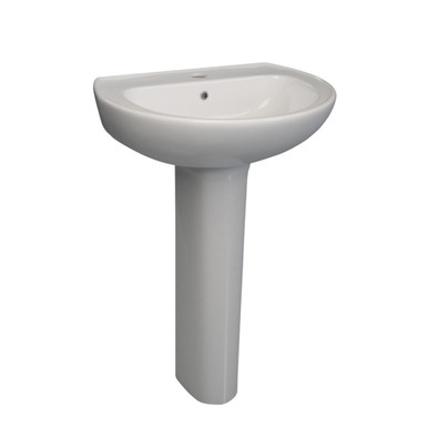 Basin With Full Pedestal, 1 Tap Hole, 573mm x 812mm x 460mm product image