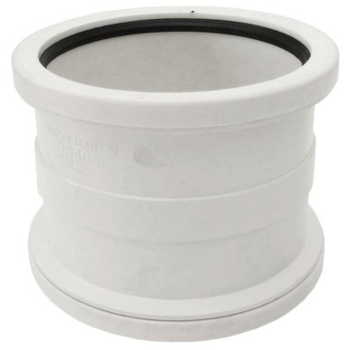 Brett Martin 110mm Soil Double Socket Pipe Coupler, White product image