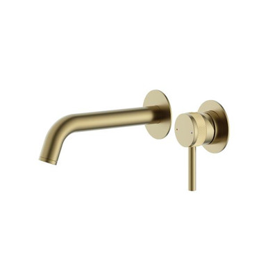 Aqualla Kyloe Wall Mounted Bath Filler, Brushed Brass product image