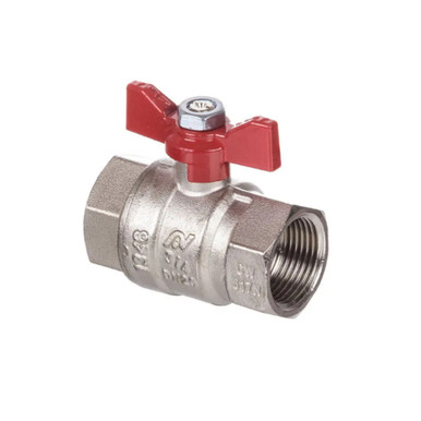 Altecnic 22mm Compression Brass Butterfly Valve With Red Handle product image