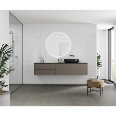 Fibo Urban Tile Effect, 2400mm x 600mm, Str Her/Bone M75 Denver White T3091-M75 product image