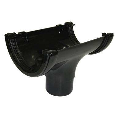 Floplast Half Round Running Outlet, Black product image
