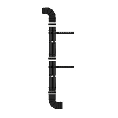 Grant Yellow Flue Adjustable Plume Diverter Kit, 80mm x 2m, Black, (26-70kw) product image