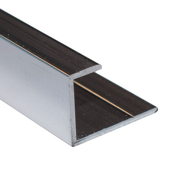 Maxi Panel End Profile, 2.4m, Polished Chrome Metal, 11.5mm product image
