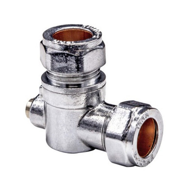 15mm Isolating Valve Angled, Chrome product image