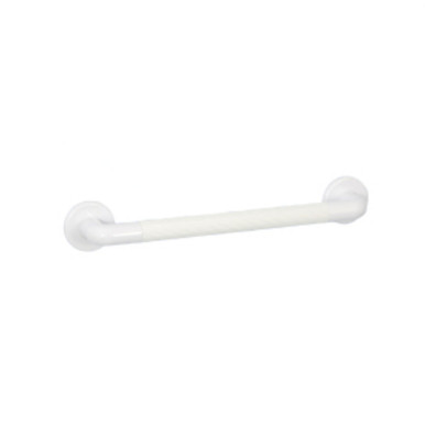 Bathex Grab Rail, Plastic Tubular Ribbed Concealed Fix, 600mm x 35mm, White product image