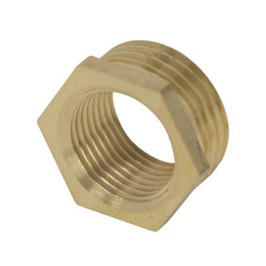 Brass Reducing Hexagonal Bush, 1/2" x 3/8" product image