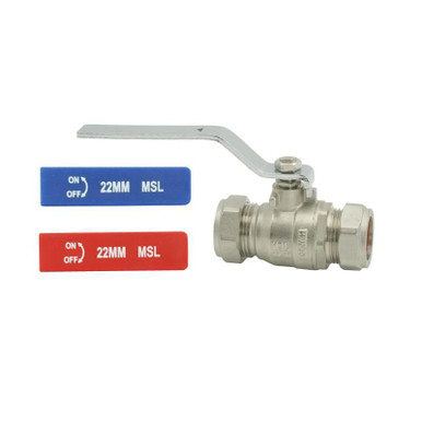 Genbra 22mm Lever Ball Valve Dual Light Pattern product image