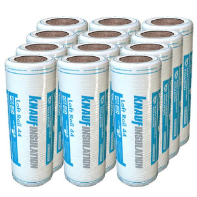 Knauf Loft Roll 44 Combi-Cut, 100mm, 2 Rolls Of 570mm/3 Rolls Of 380mm, 13.8852m2 Bulk Buy Pack of 24 product image