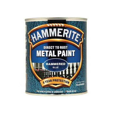 Hammerite Direct To Rust Metal Paint, Hammered Blue, 750ml product image