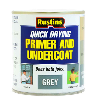 Rustins Quick Dry Primer and Undercoat, Grey, 500ml product image