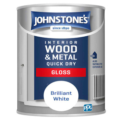 Johnstones Quick Dry Gloss, Brilliant White, 750ml product image