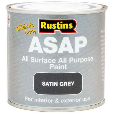 Rustins Asap All Surface All Purpose Paint, Grey, 500ml product image