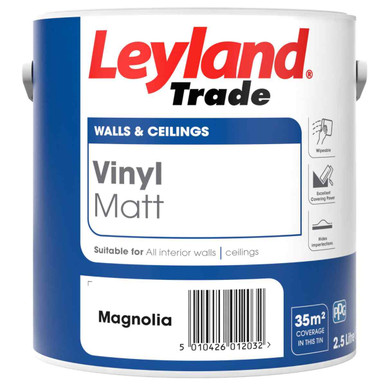 Leyland Trade Vinyl Matt Emulsion, Magnolia, 2.5l product image