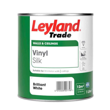 Leyland Trade Vinyl Silk Emulsion, Brilliant White, 1l product image