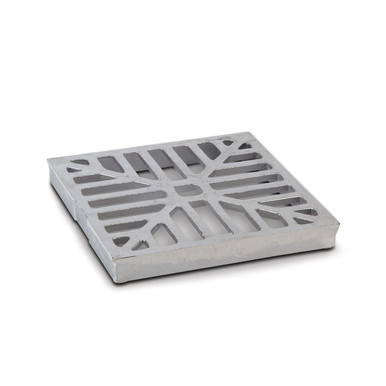 Further photograph of Polypipe U/G Drain 110mm Square Alloy Grid For 414 Hopper