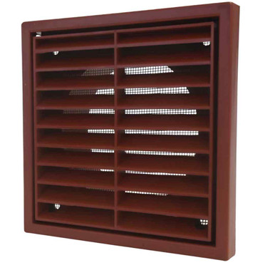 Nat Vent Monv100br, 100mm Fixed Grille With Flyscreen, Brown product image