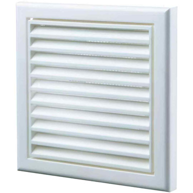 Nat Vent Monv100wh 100mm Fixed Grille With Flyscreen, White product image