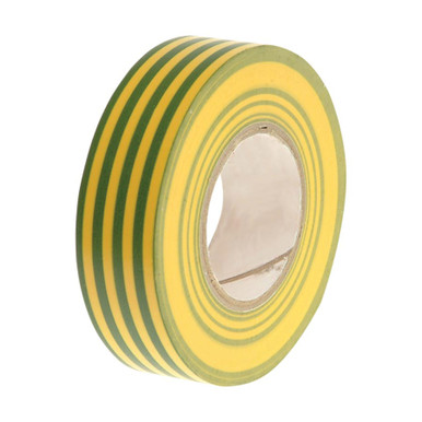 Faithfull PVC Electrical Tape Green/Yellow 19mm x 20m