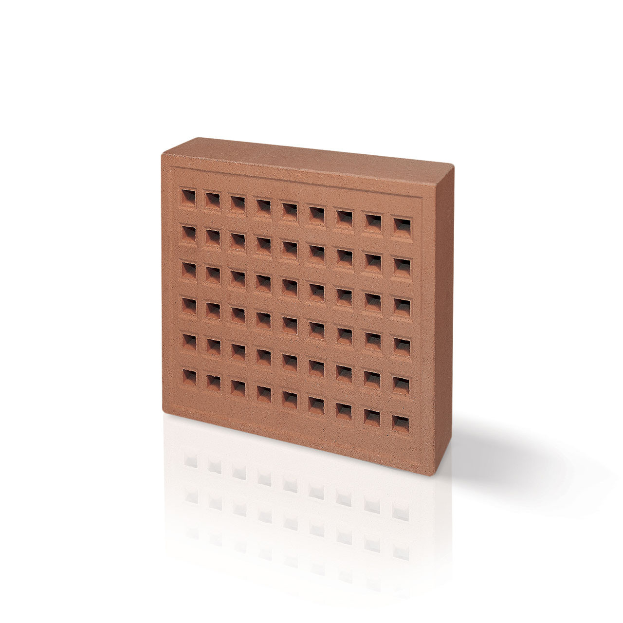 Photograph of Terracotta Airbrick Square Hole Red 215mm x 140mm