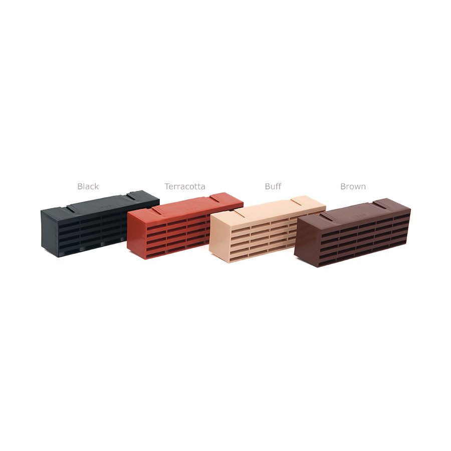 Photograph of Timloc Plastic Air Brick, Buff, 215 x 60 x 69mm